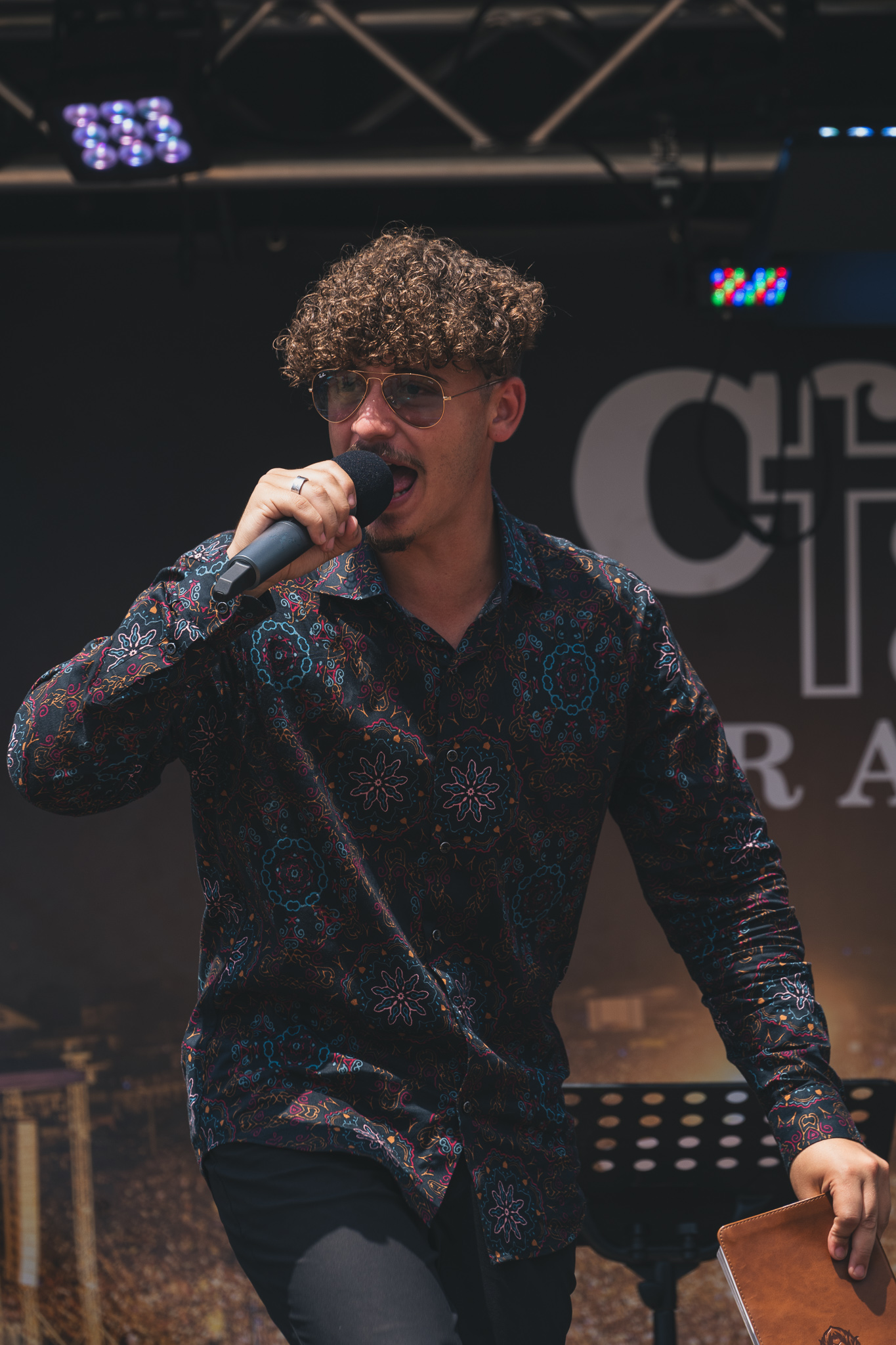 Mark Martin speaking at an event